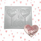 Molde chocolate corazón te amo x 3