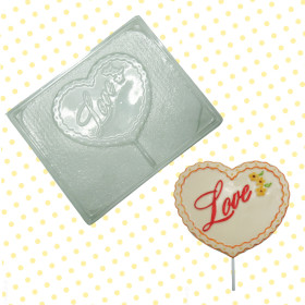 Molde chocolate corazón Love x  2