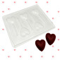 Molde colombina corazón x5