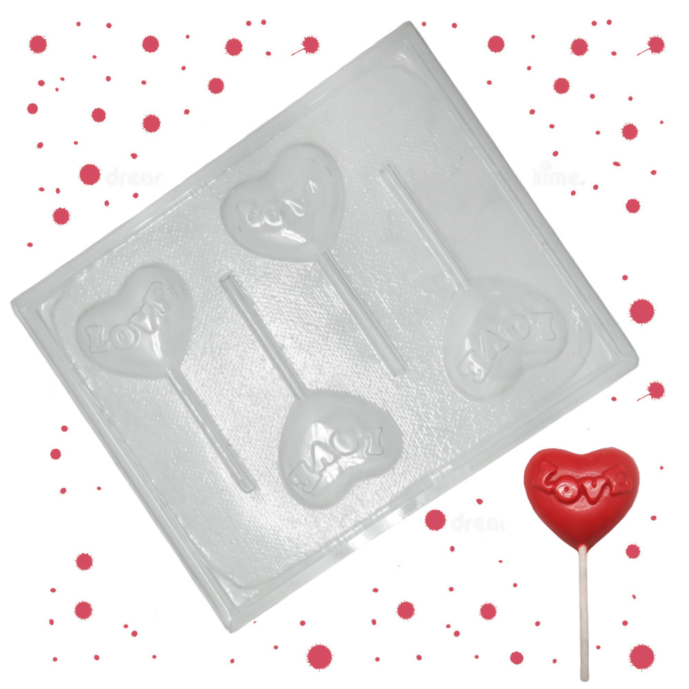 Molde corazón Love x 4