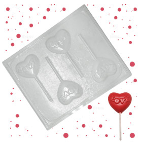 Molde corazón Love x 4