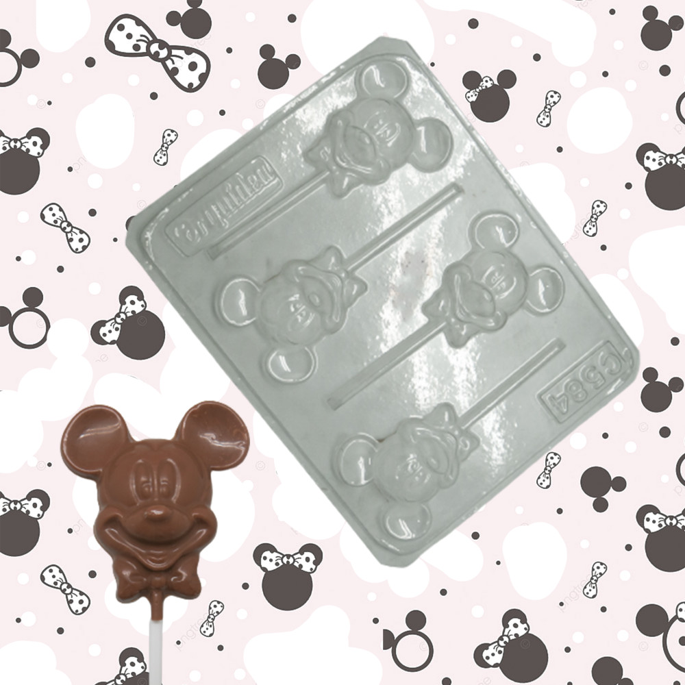 Molde carita mickey  x 4 Cav