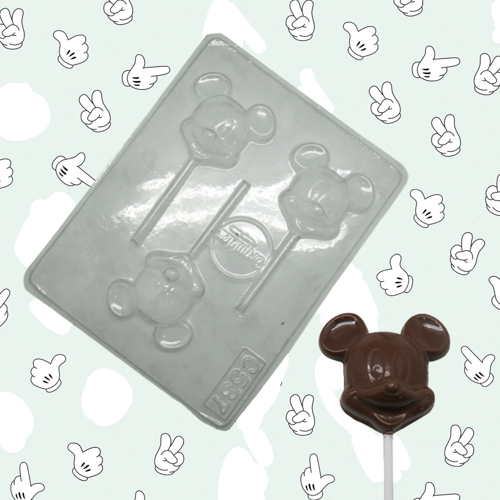 Molde cara mickey mouse x 3