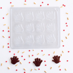 Molde chocolate manos x 12