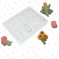 Molde colombina flores x4