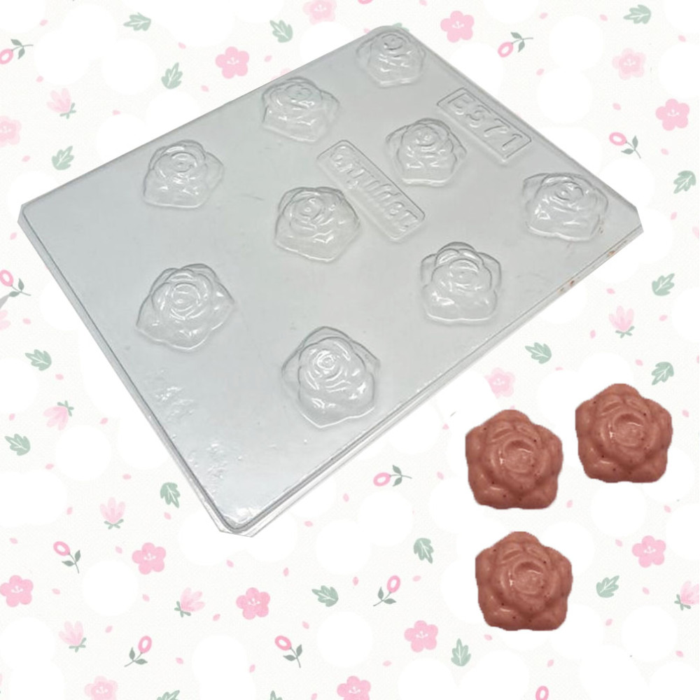 Molde rosas x 9 Cav