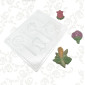 Molde flores surtidas x4
