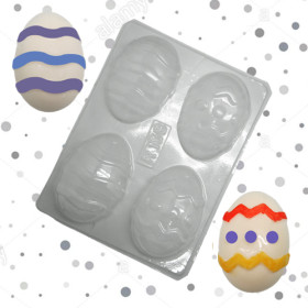 Molde chocolate huevo decorado x 4