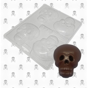 Molde chocolate calavera x 4 Cav