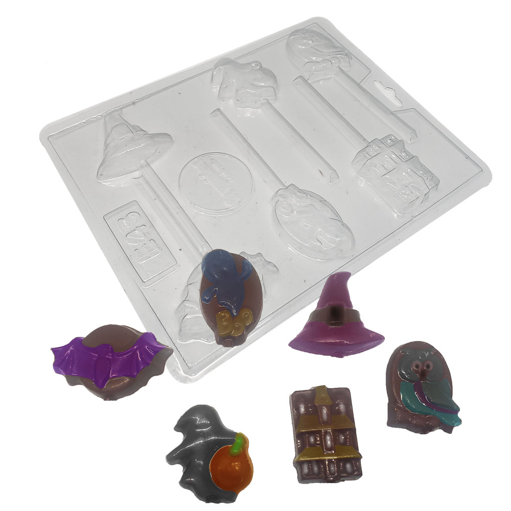 Molde chocolate halloween x 4 Cav