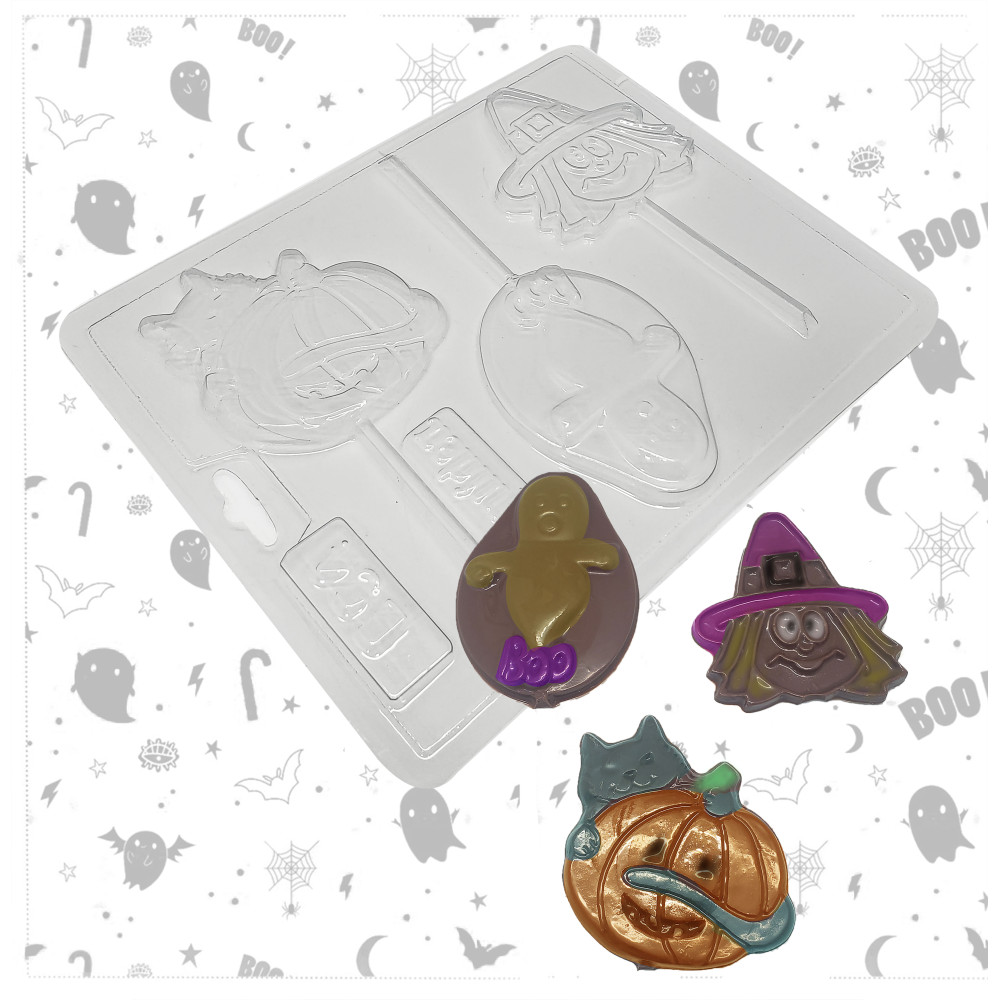 Molde chocolate halloween x 3 Cav