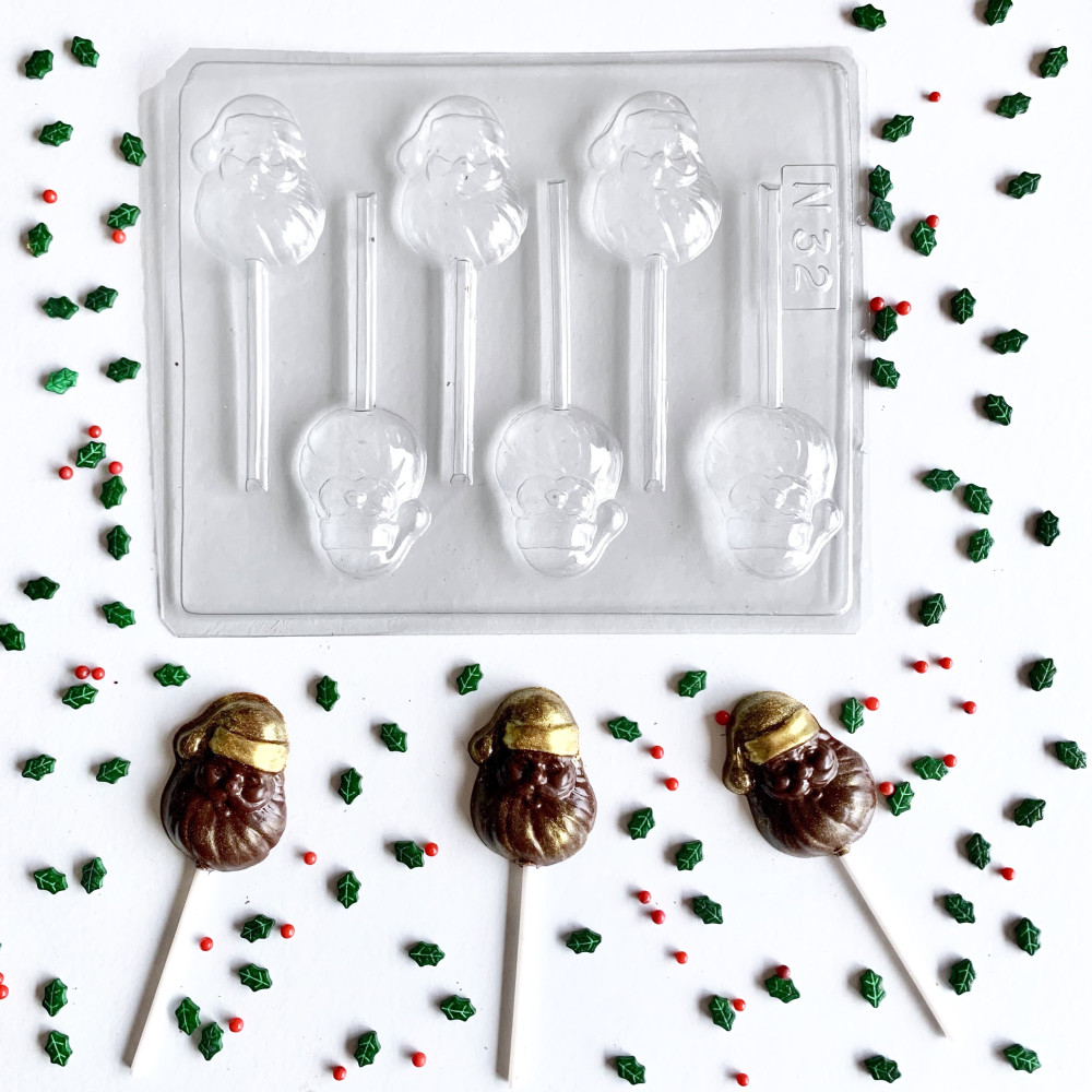 Molde cara papa noel  x 6
