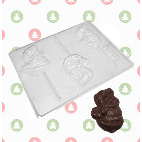 Molde papa noel colombina  x3