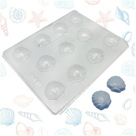 Molde bombon conchas  x 11