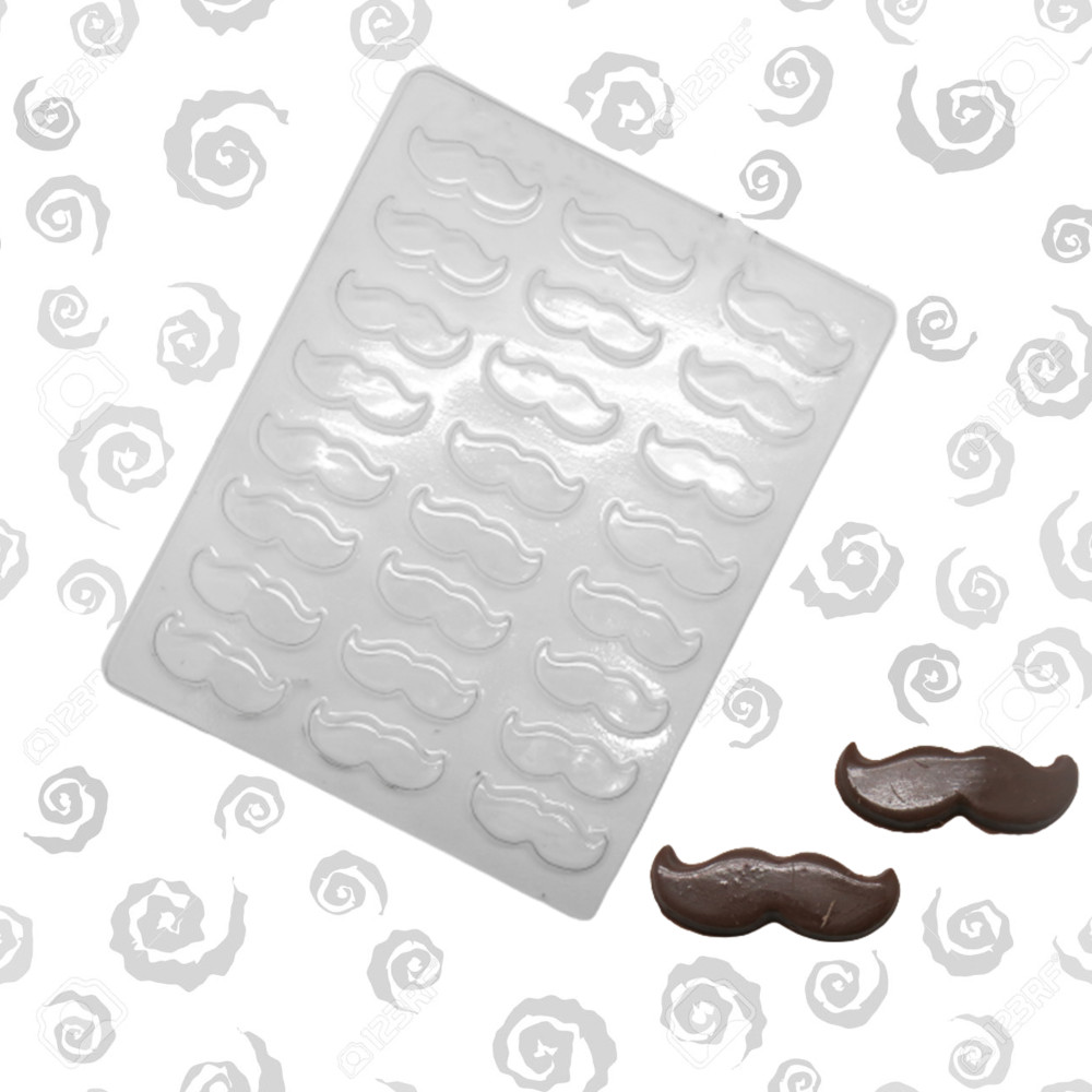 Molde chocolate mini bigotes x24