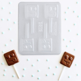 Molde chocolate caras x 4