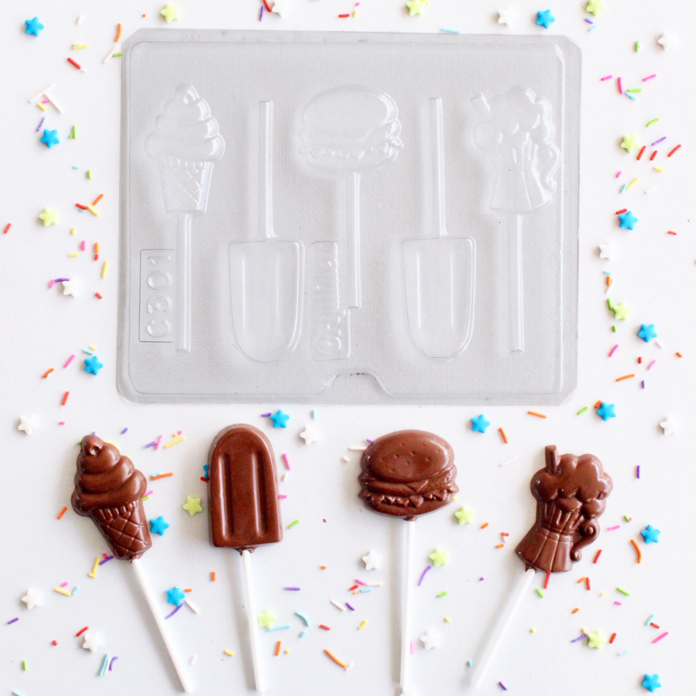 Molde chocolate comida rapida x 5