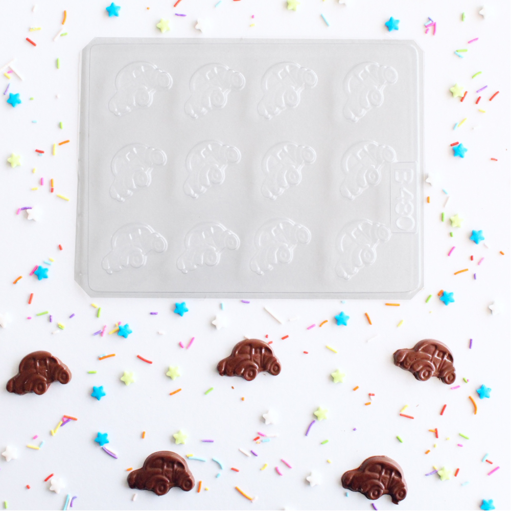 Molde chocolate mini carros x 12
