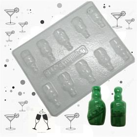Molde chocolate botellitas x10