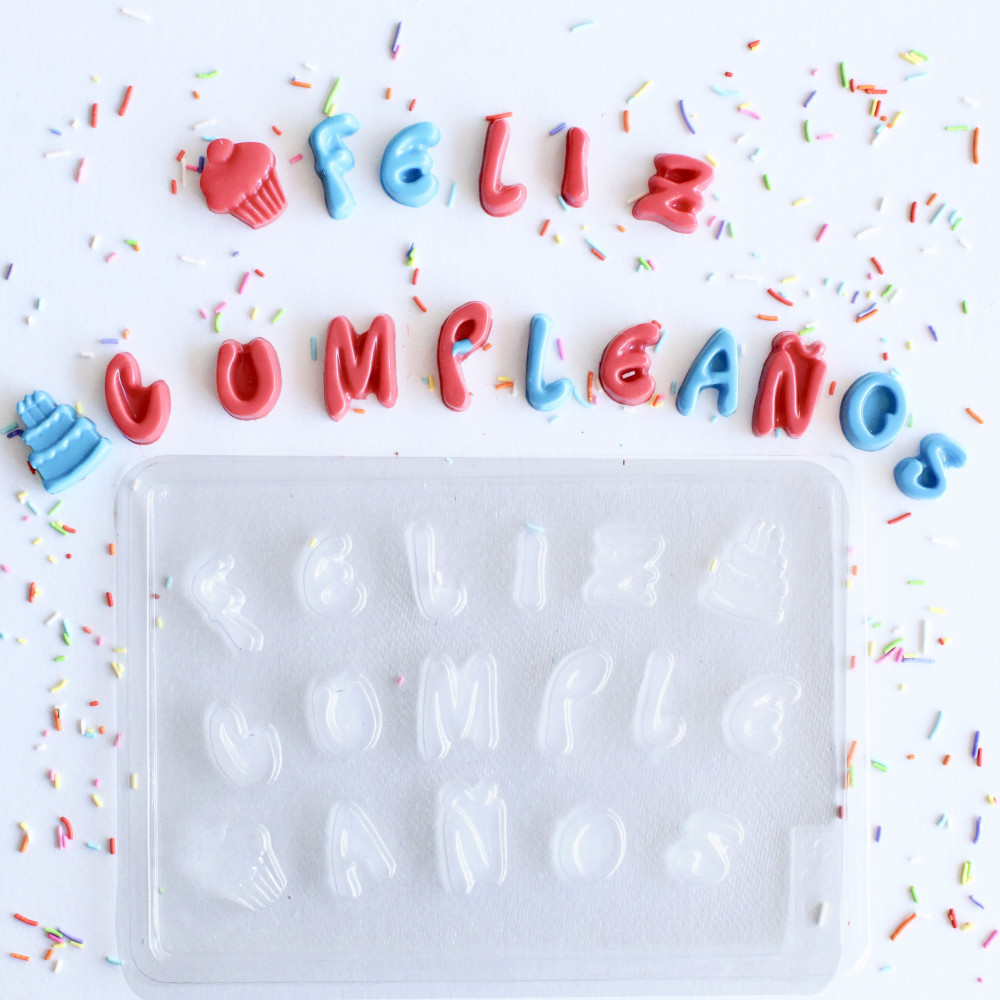 Molde choco feliz cumpleaños