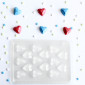 Molde mini corazones geométricos x 15
