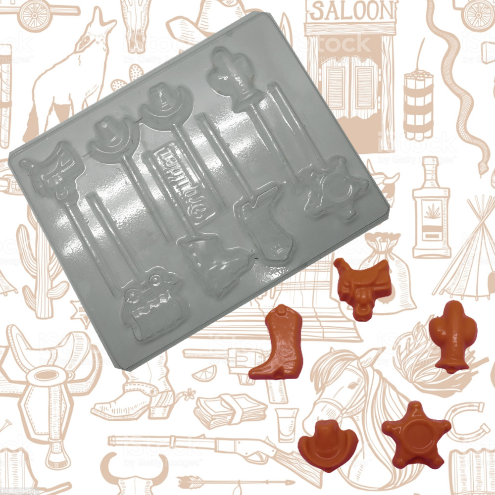 Molde chocolate viejo oeste x 8