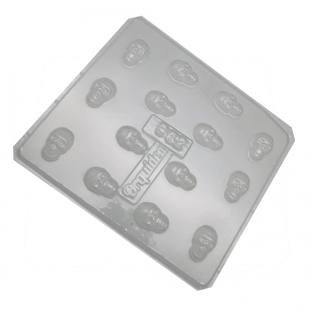 Molde chocolate calavera x 14 Cav