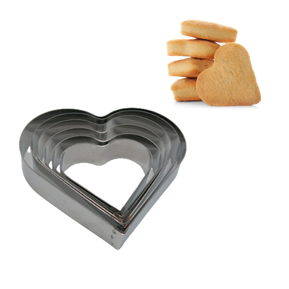Cortadores corazones x 6 Und