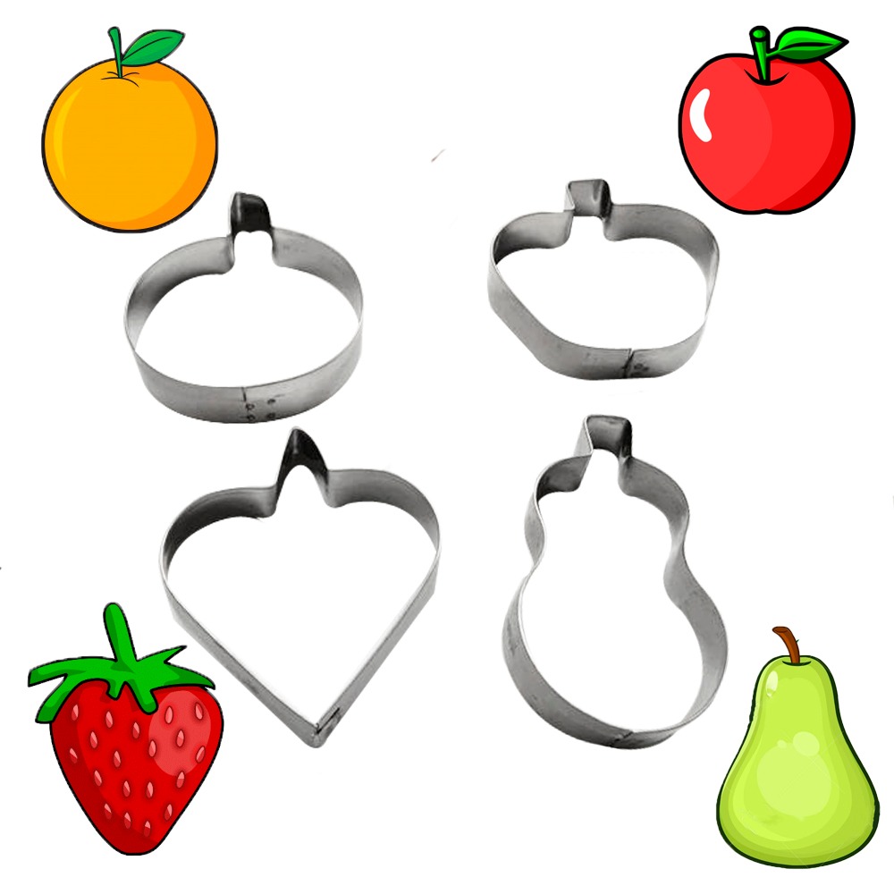 Cortadores frutas x 4
