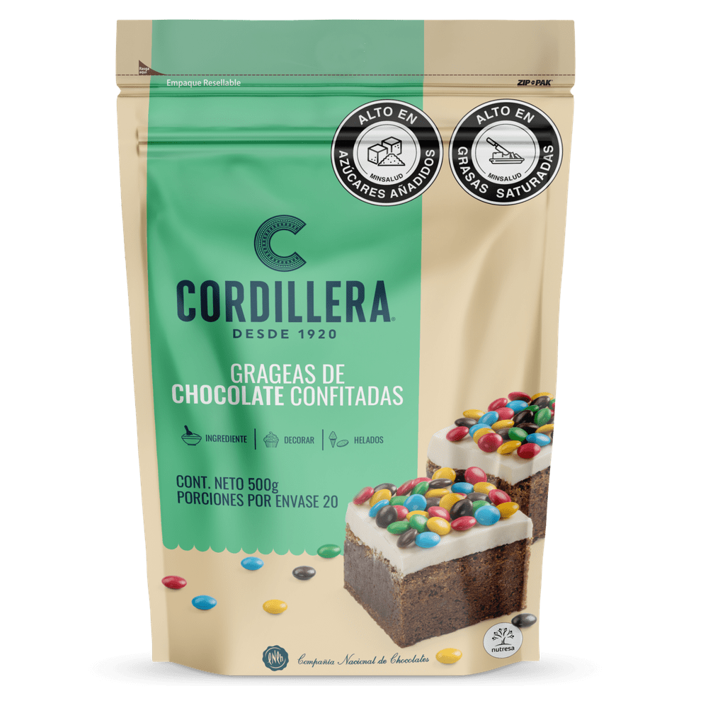 Gragea chocolate colores x 500 gr