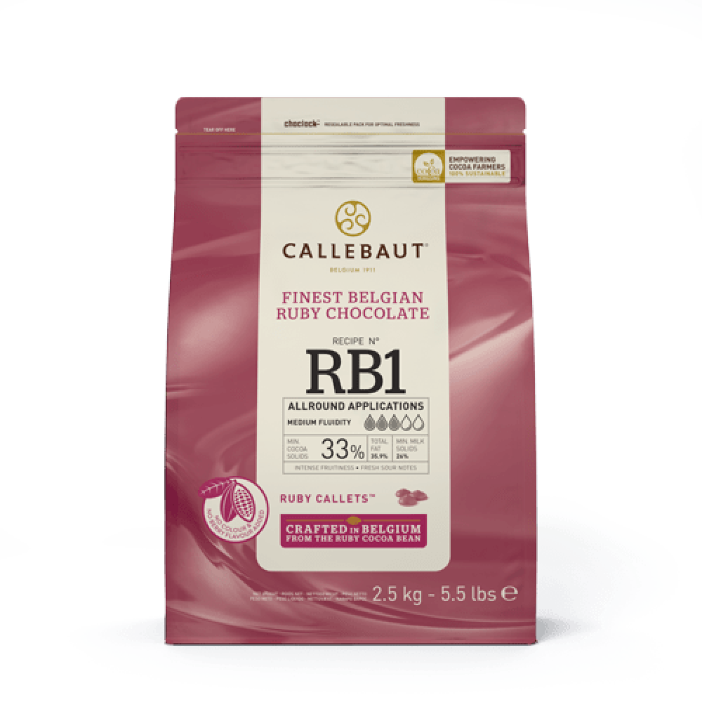 Chocolate real Callebaut Ruby 33% x 2.5 kg