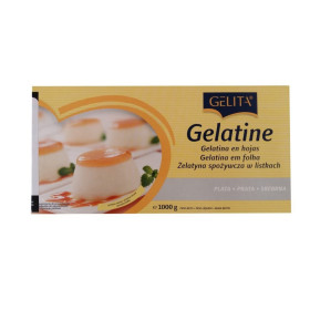 Gelatina sin sabor en láminas x 1000 gr