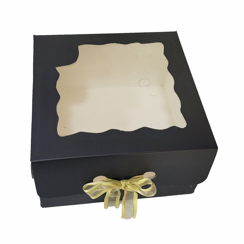 Caja ventana elegante negra 18 X 18 X 10
