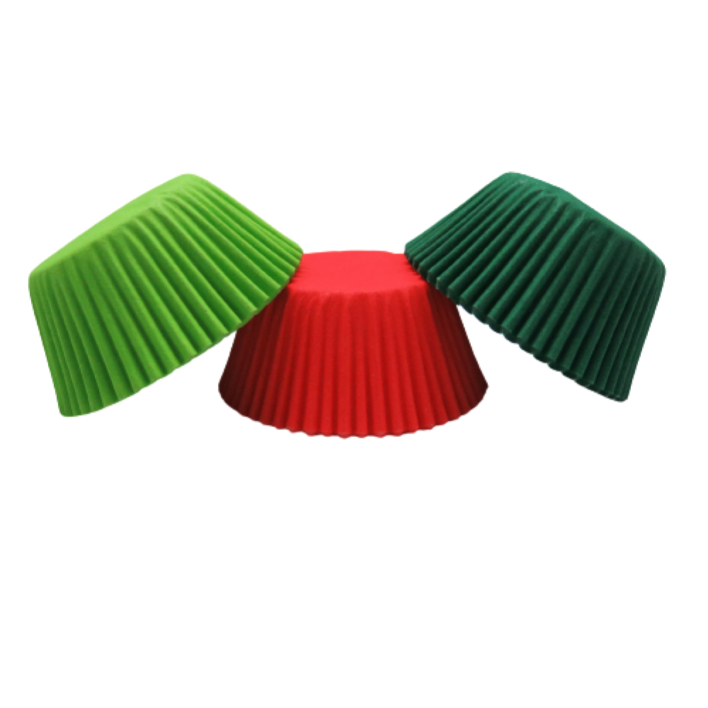Capacillos colores navideños x 100 unidades