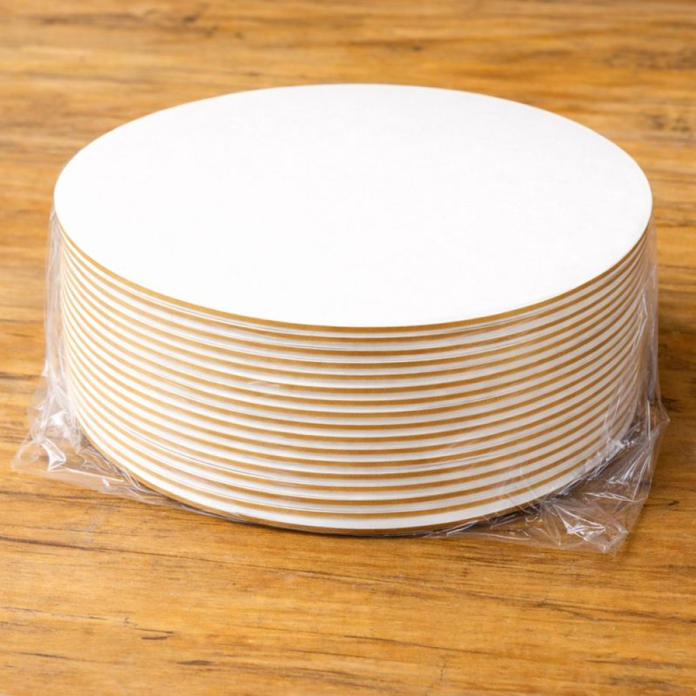 Disco-blonda de cartón blanco 16 cm x100 und