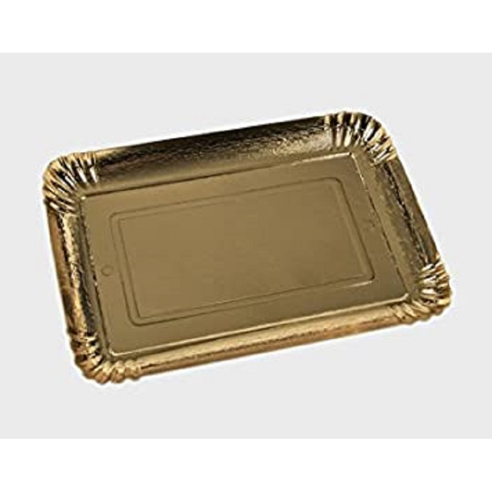 Bandeja dorada de 30 x 24 cm  - und