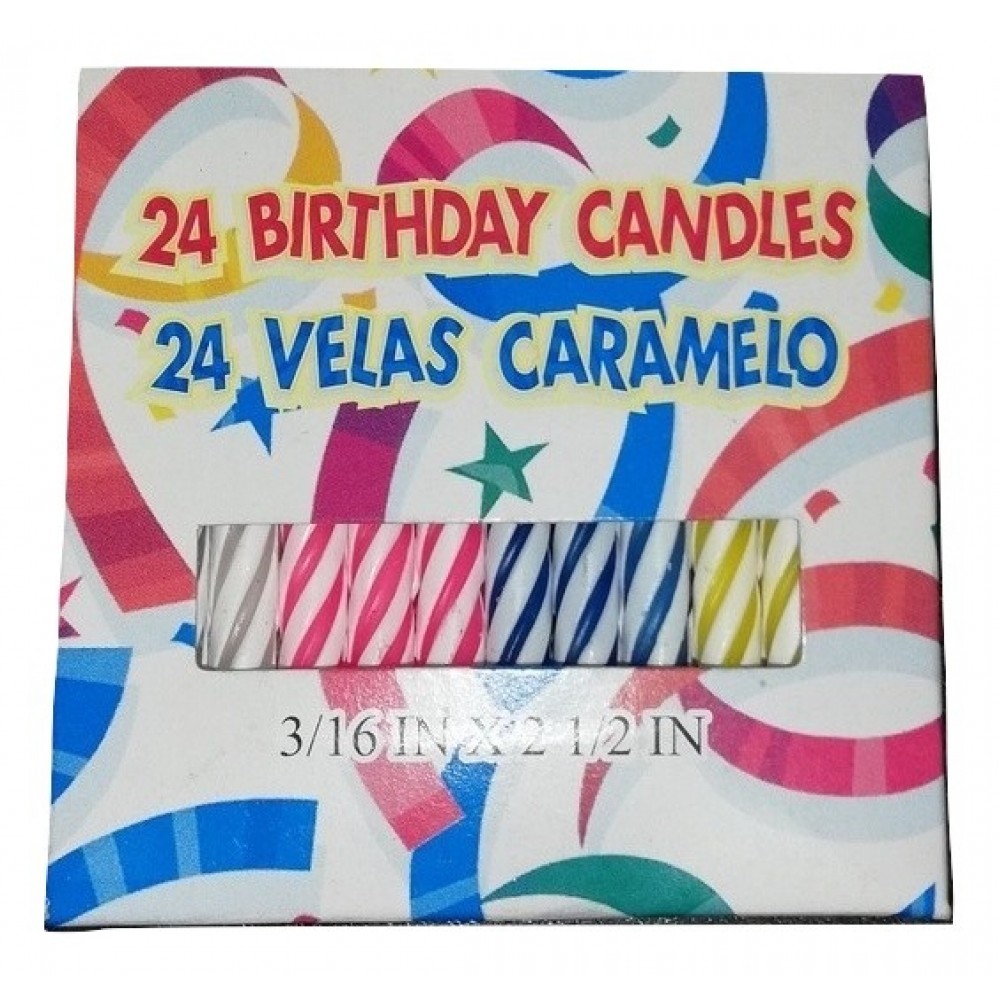 Velitas de colores x 24 und