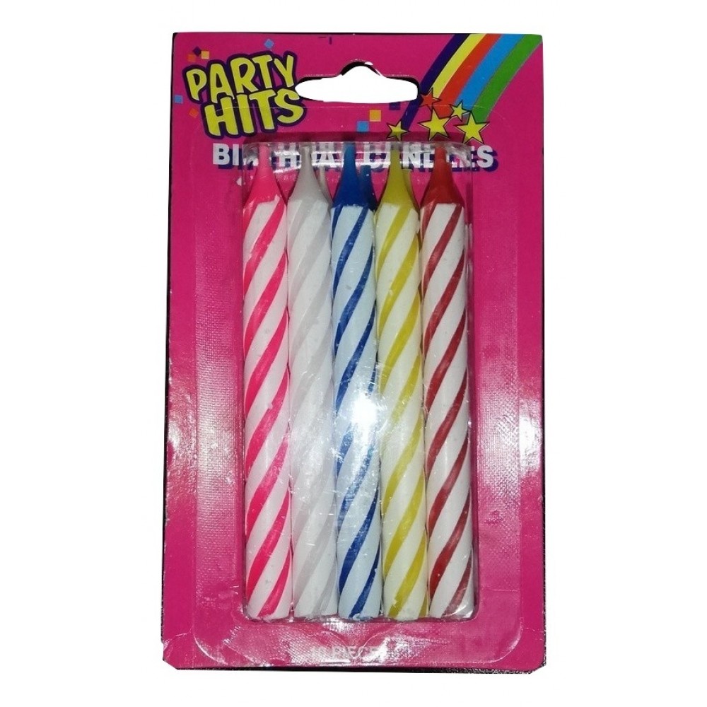 Velitas de colores x 10 und