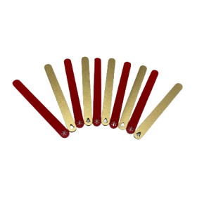 Palitos paleta navidad rojo/dorado x 10 Und