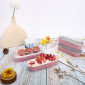 Empaque rectagular rosado x 10 Und