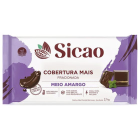 Cobertura de chocolate semiamargo Sicao x 1.01 Kg