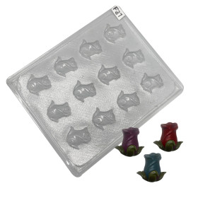 Molde mini rosas x 12 Cav