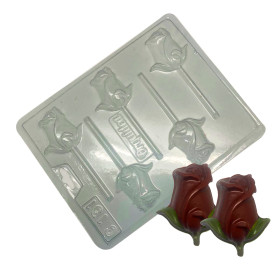 Molde colombina rosas x5