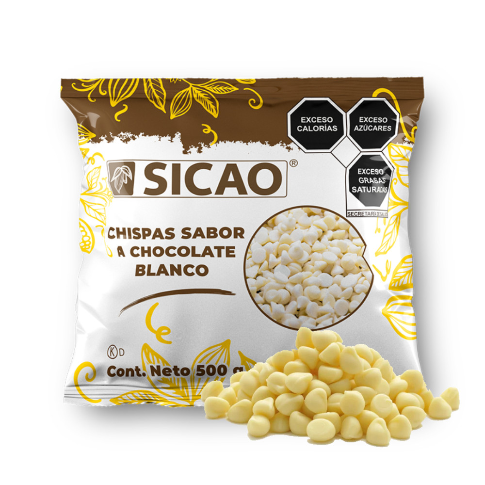 Chips chocolate blanco sicao x 500 Gr