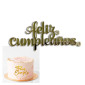 Topper frontal Feliz Cumpleaños Dorado