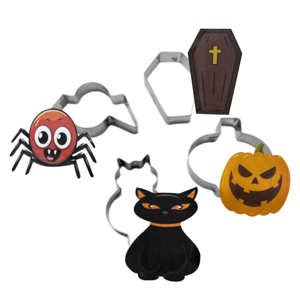Juego cortadores halloween x 4