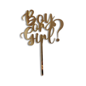 Topper Boy or girl Dorado espejo