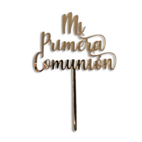 Topper  mi primera comunion espejo