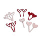 Toppers Mini corazones rojo y rosa x12