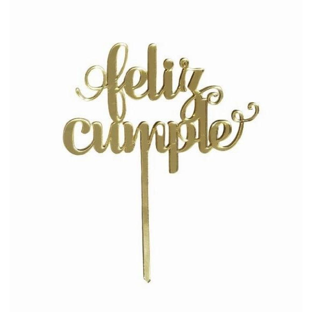 Topper espejo Feliz cumpleaños #11